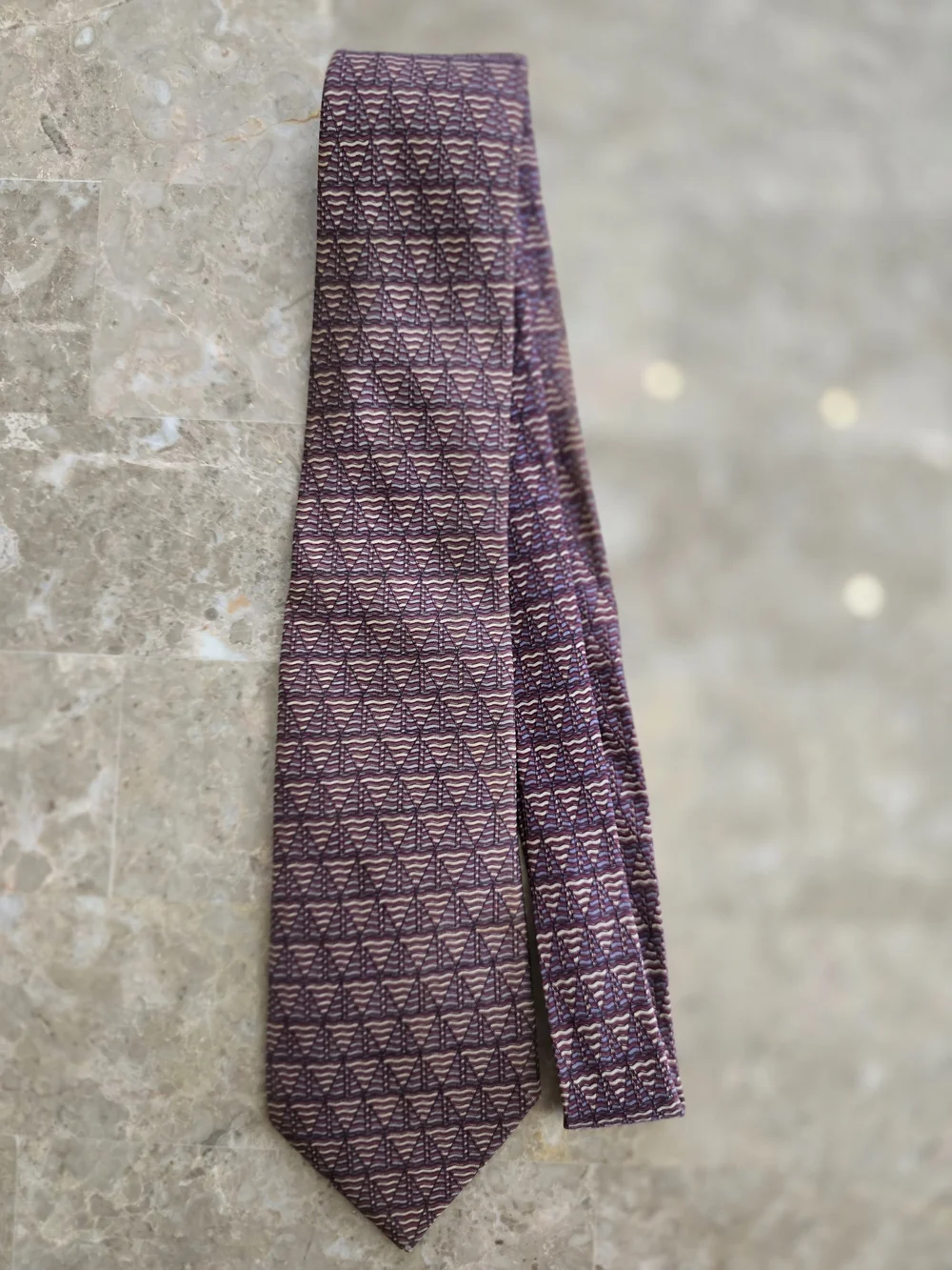 Hermes Geometric Silk Tie